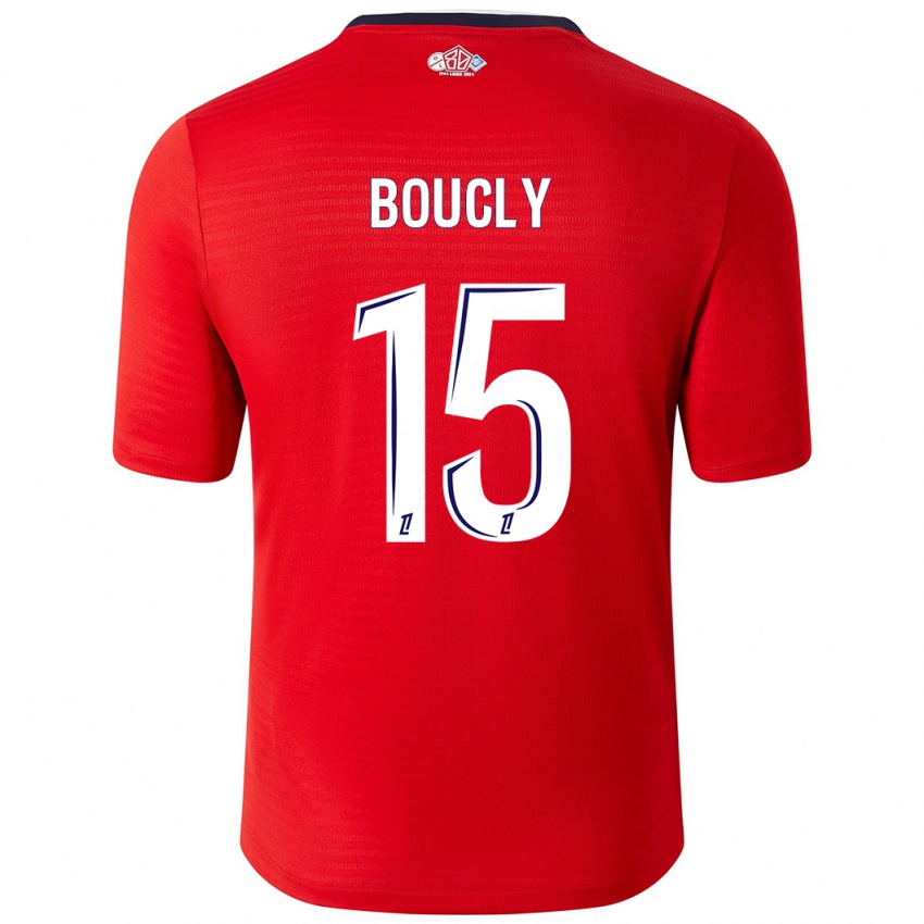 Niño Camiseta Maite Boucly #15 Rojo Blanco 1ª Equipación 2024/25 La Camisa Argentina