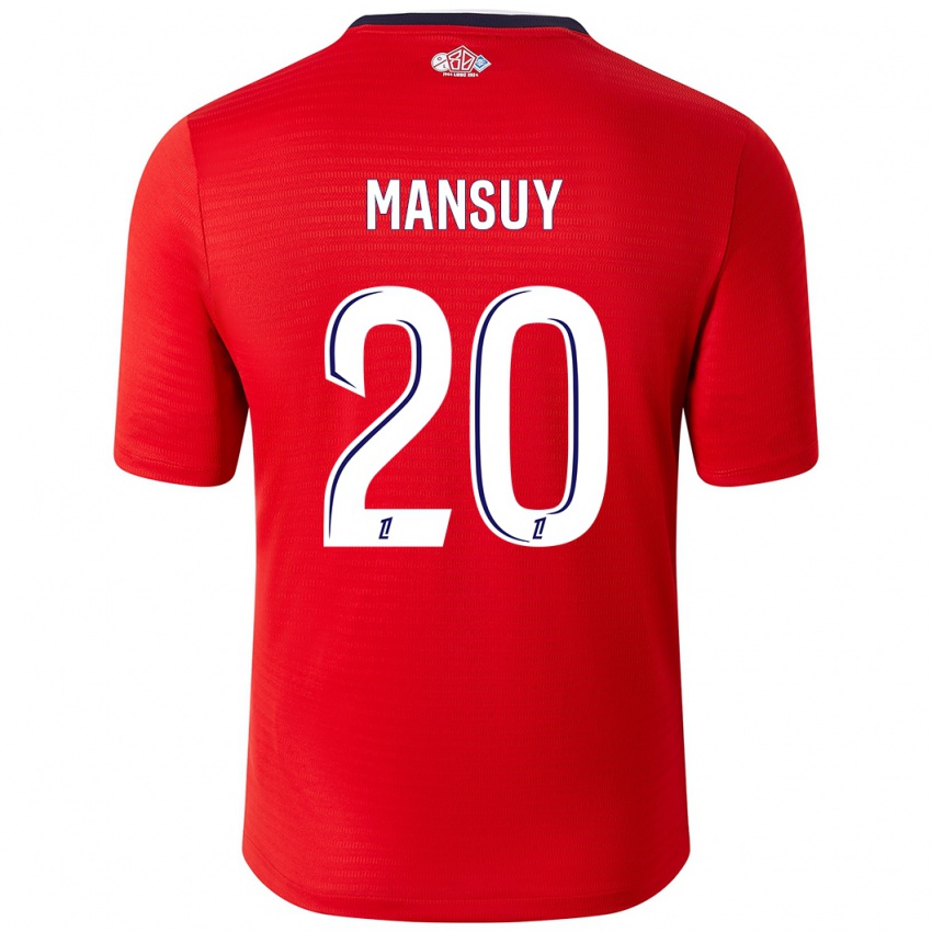 Niño Camiseta Heloise Mansuy #20 Rojo Blanco 1ª Equipación 2024/25 La Camisa Argentina