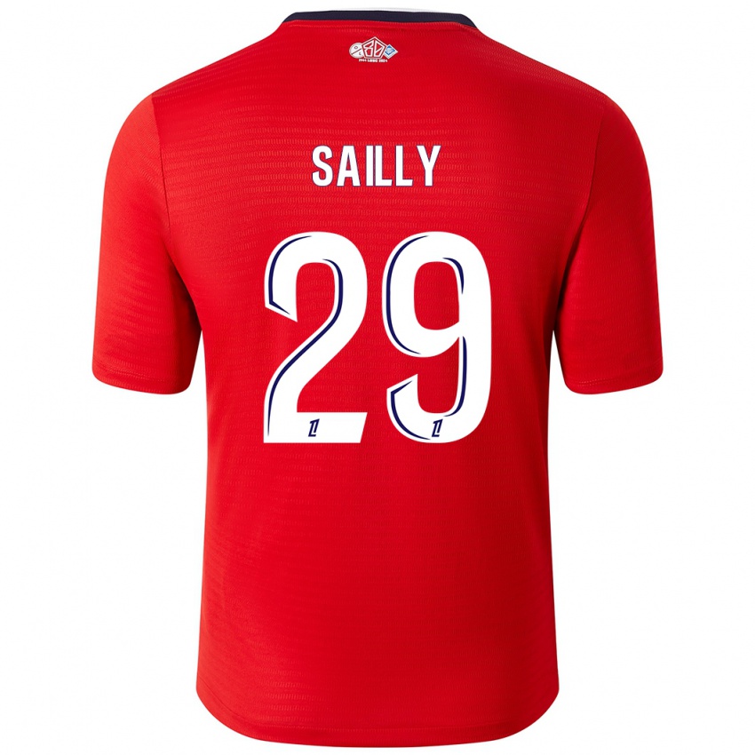 Niño Camiseta Charlotte Sailly #29 Rojo Blanco 1ª Equipación 2024/25 La Camisa Argentina