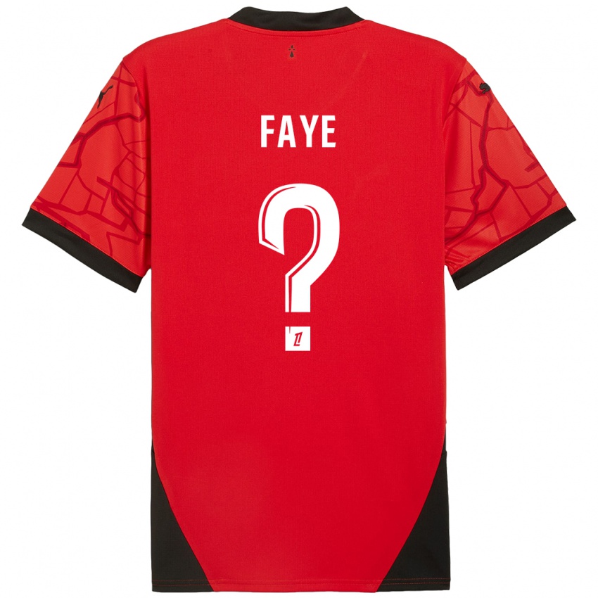 Niño Camiseta Mikayil Faye #0 Rojo Negro 1ª Equipación 2024/25 La Camisa Argentina