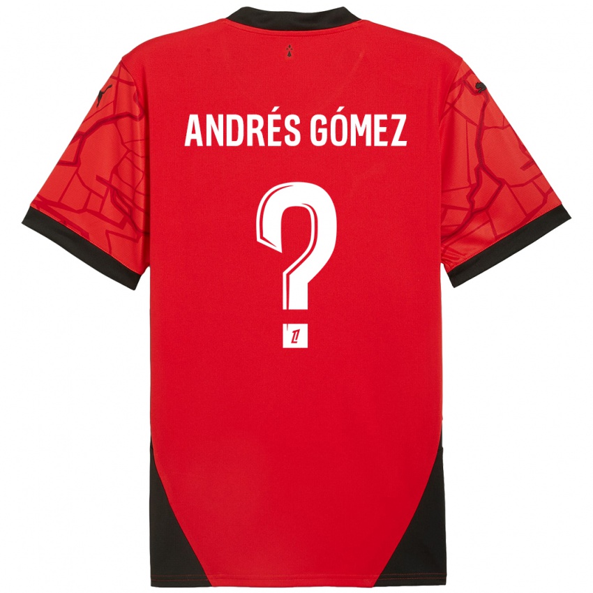 Niño Camiseta Carlos Andrés Gómez #0 Rojo Negro 1ª Equipación 2024/25 La Camisa Argentina