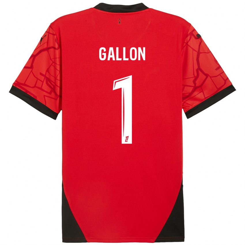 Niño Camiseta Gauthier Gallon #1 Rojo Negro 1ª Equipación 2024/25 La Camisa Argentina