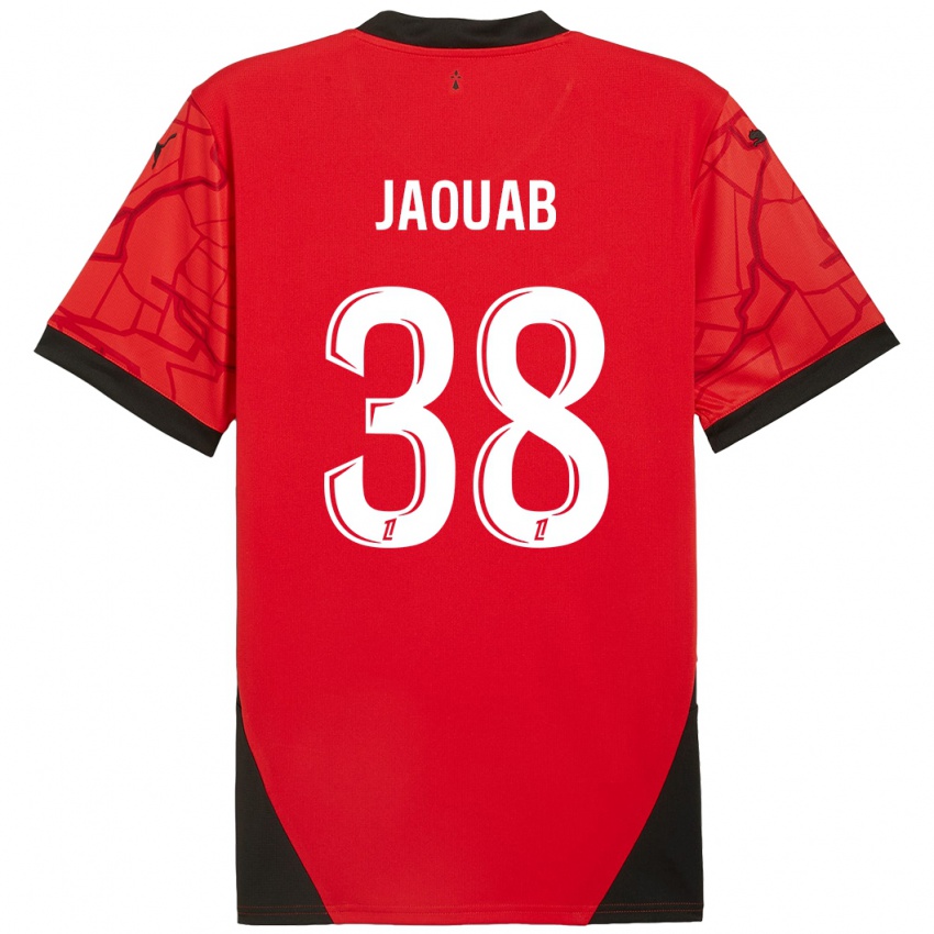 Niño Camiseta Mohamed Jaouab #38 Rojo Negro 1ª Equipación 2024/25 La Camisa Argentina