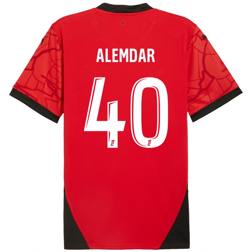 Niño Camiseta Doğan Alemdar #40 Rojo Negro 1ª Equipación 2024/25 La Camisa Argentina