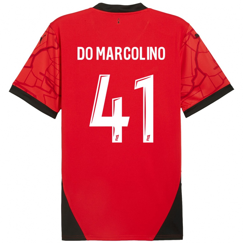 Niño Camiseta Alan Do Marcolino #41 Rojo Negro 1ª Equipación 2024/25 La Camisa Argentina