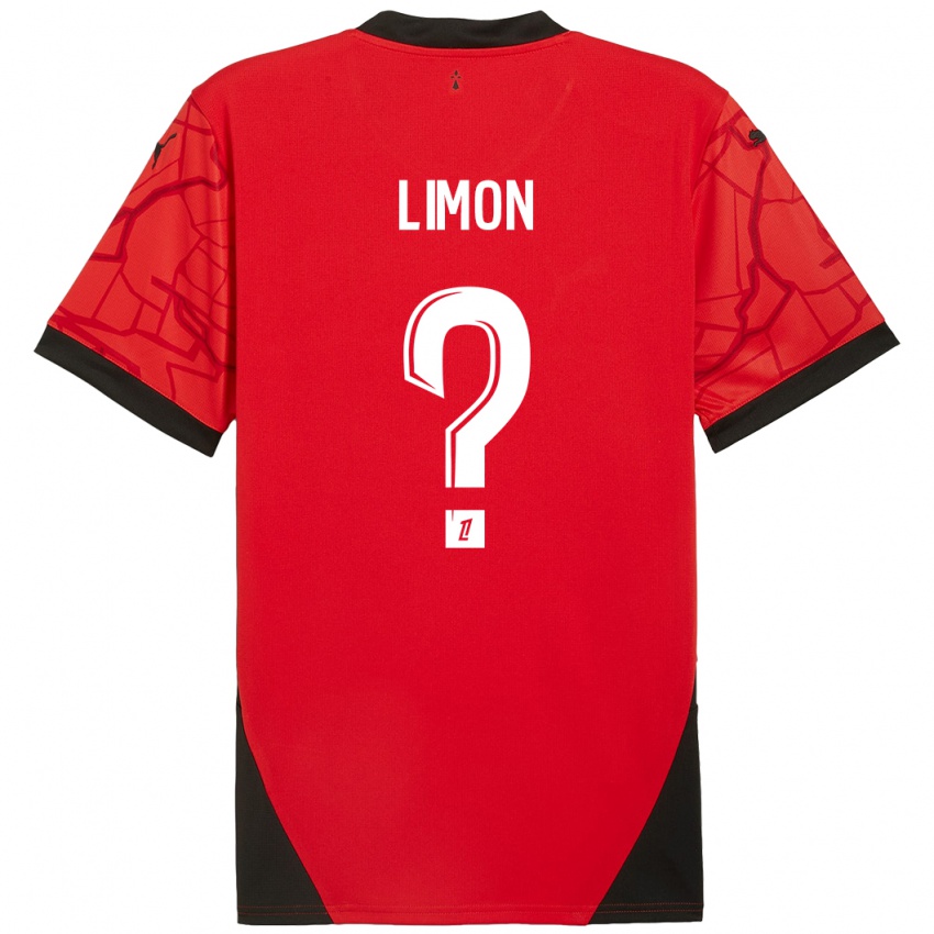 Niño Camiseta Paolo Limon #0 Rojo Negro 1ª Equipación 2024/25 La Camisa Argentina