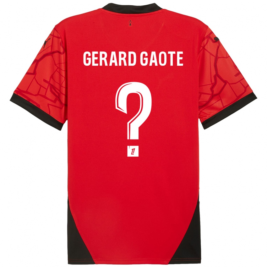 Niño Camiseta Steven Gerard Gaote #0 Rojo Negro 1ª Equipación 2024/25 La Camisa Argentina