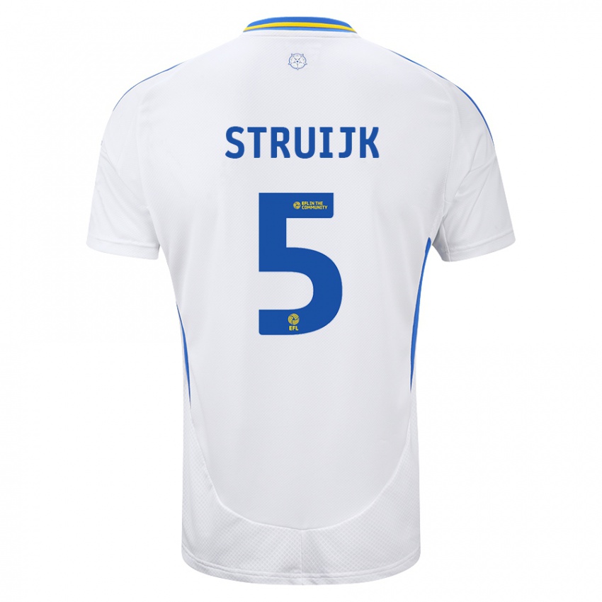 Niño Camiseta Pascal Struijk #5 Blanco Azul 1ª Equipación 2024/25 La Camisa Argentina