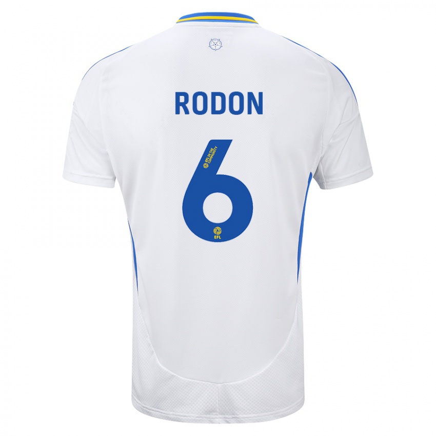 Niño Camiseta Joe Rodon #6 Blanco Azul 1ª Equipación 2024/25 La Camisa Argentina