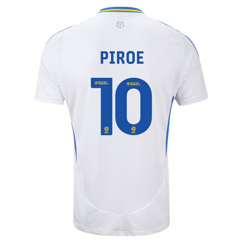 Niño Camiseta Joël Piroe #10 Blanco Azul 1ª Equipación 2024/25 La Camisa Argentina