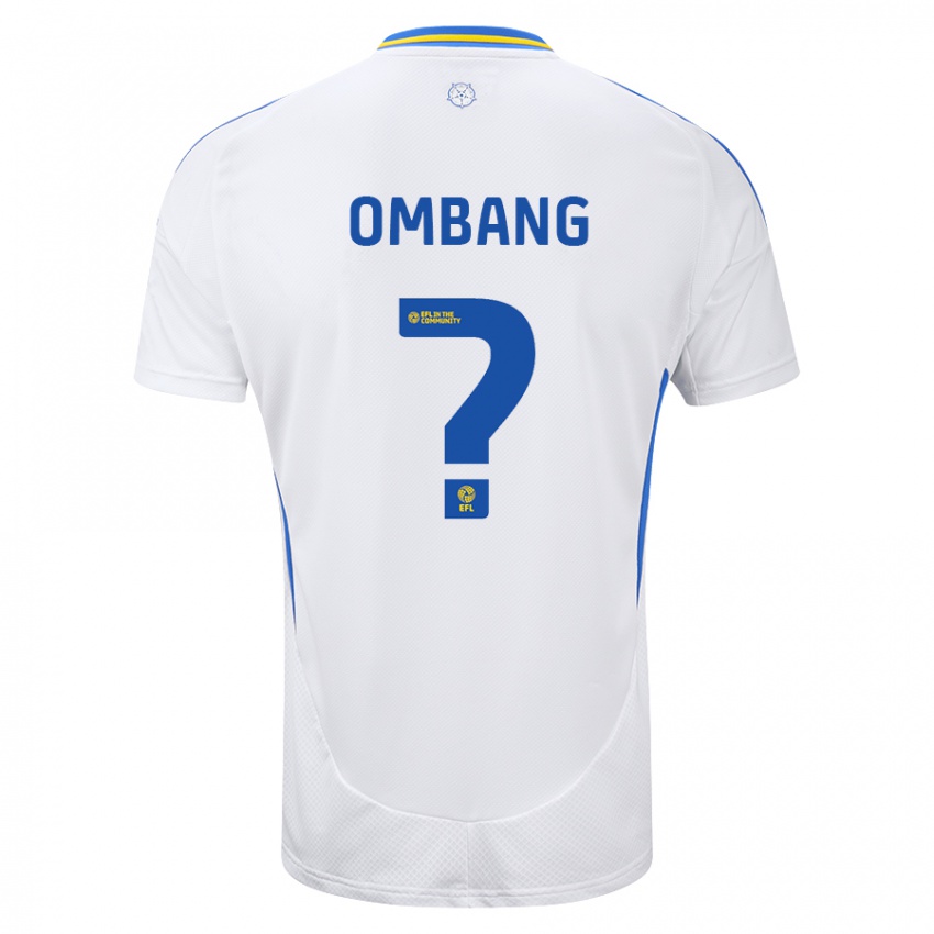 Niño Camiseta Darryl Ombang #0 Blanco Azul 1ª Equipación 2024/25 La Camisa Argentina