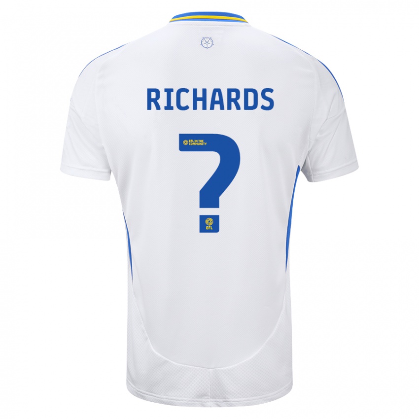 Niño Camiseta Joe Richards #0 Blanco Azul 1ª Equipación 2024/25 La Camisa Argentina