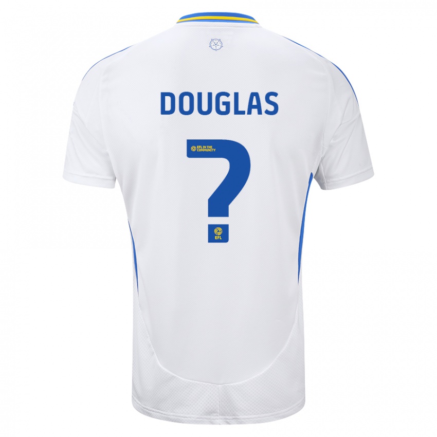 Niño Camiseta Connor Douglas #0 Blanco Azul 1ª Equipación 2024/25 La Camisa Argentina