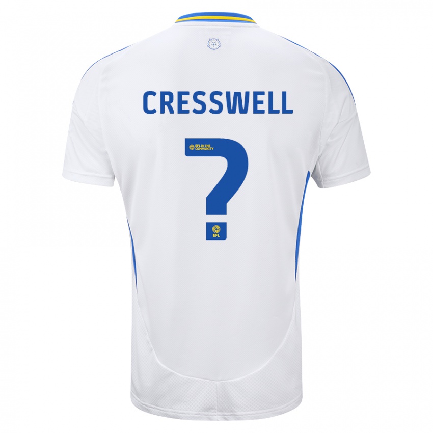 Niño Camiseta Alfie Cresswell #0 Blanco Azul 1ª Equipación 2024/25 La Camisa Argentina