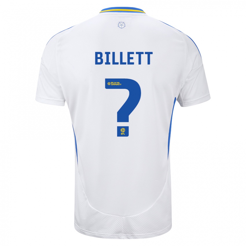 Niño Camiseta Joe Billett #0 Blanco Azul 1ª Equipación 2024/25 La Camisa Argentina