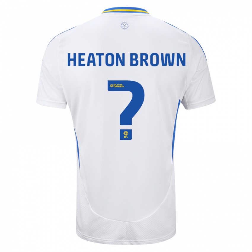 Niño Camiseta Heaton Brown #0 Blanco Azul 1ª Equipación 2024/25 La Camisa Argentina