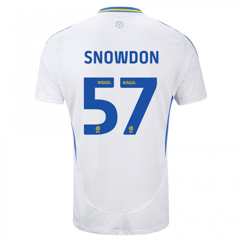 Niño Camiseta Joe Snowdon #57 Blanco Azul 1ª Equipación 2024/25 La Camisa Argentina