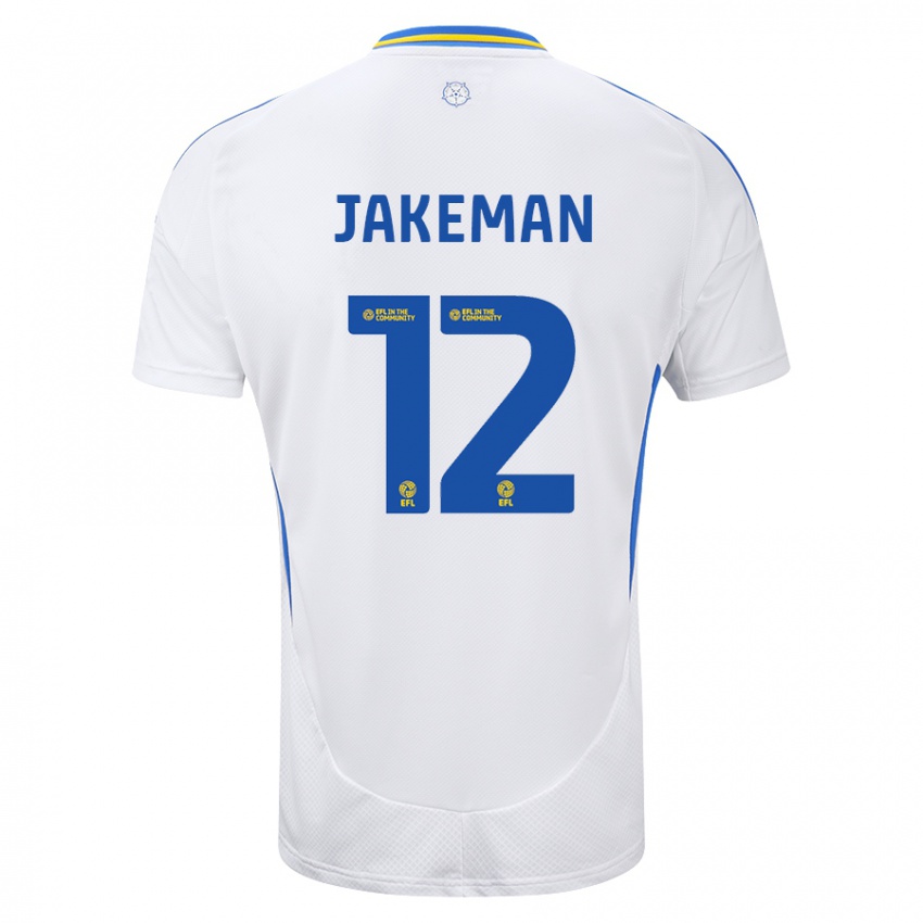 Niño Camiseta Harriet Jakeman #12 Blanco Azul 1ª Equipación 2024/25 La Camisa Argentina