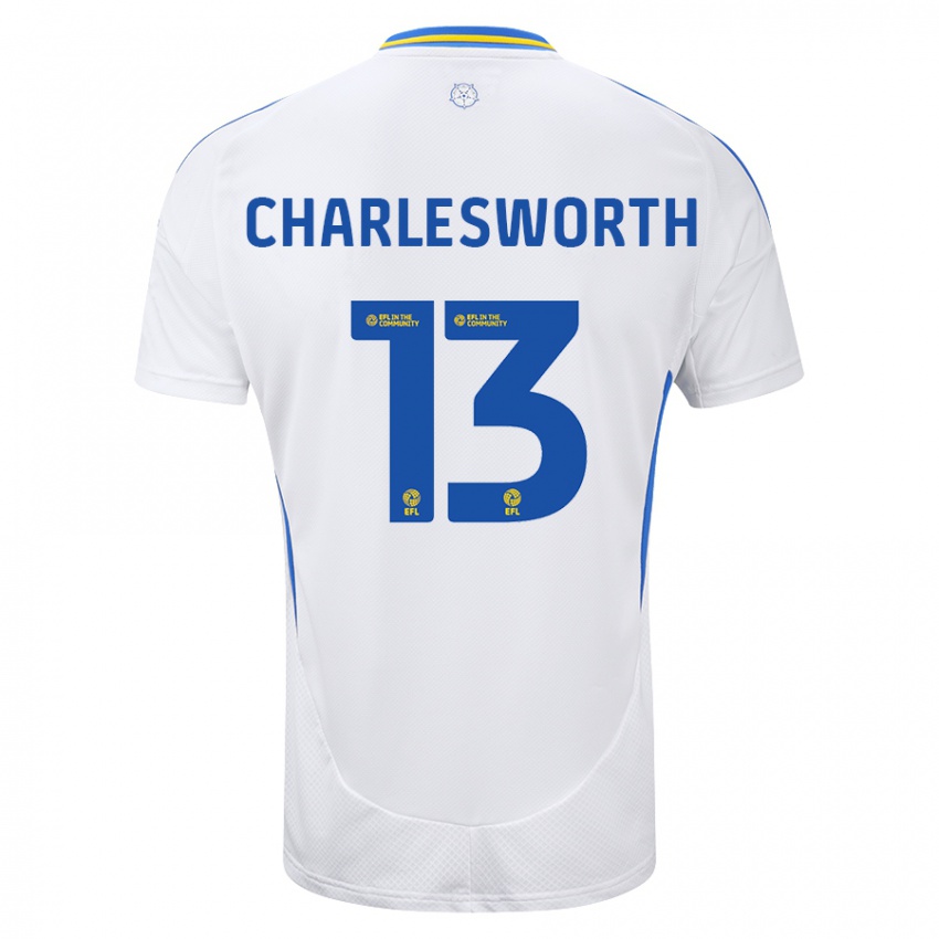 Niño Camiseta Millie Robshaw-Charlesworth #13 Blanco Azul 1ª Equipación 2024/25 La Camisa Argentina