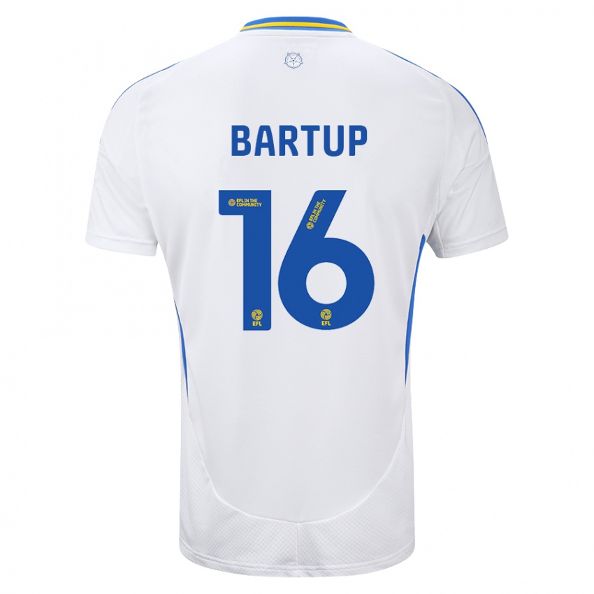 Niño Camiseta Laura Bartup #16 Blanco Azul 1ª Equipación 2024/25 La Camisa Argentina