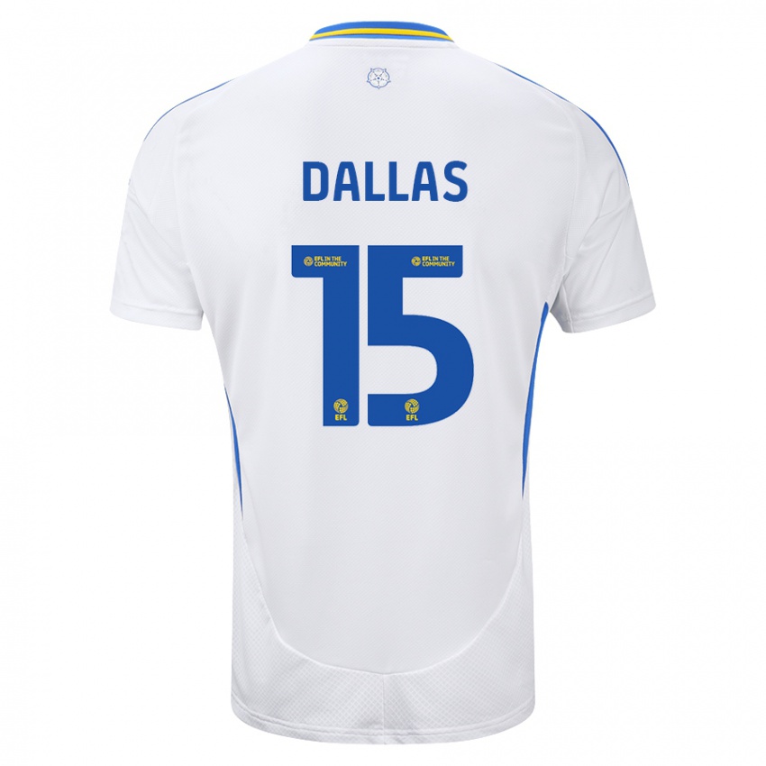 Niño Camiseta Stuart Dallas #15 Blanco Azul 1ª Equipación 2024/25 La Camisa Argentina