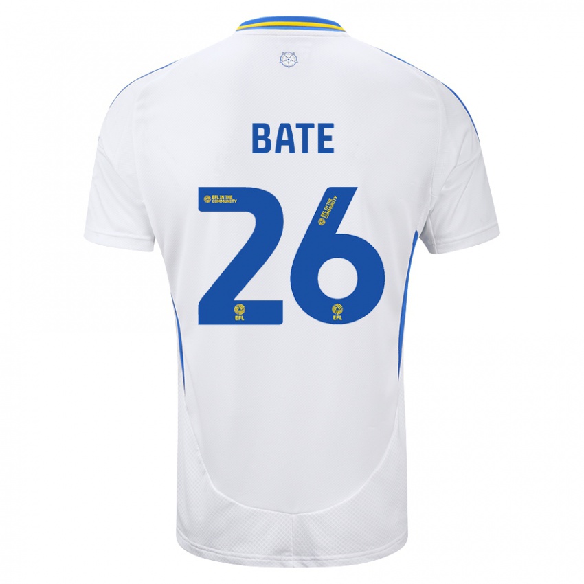 Niño Camiseta Lewis Bate #26 Blanco Azul 1ª Equipación 2024/25 La Camisa Argentina