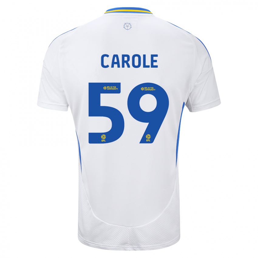 Niño Camiseta Keenan Carole #59 Blanco Azul 1ª Equipación 2024/25 La Camisa Argentina