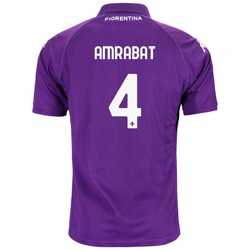 Niño Camiseta Sofyan Amrabat #4 Morado 1ª Equipación 2024/25 La Camisa Argentina