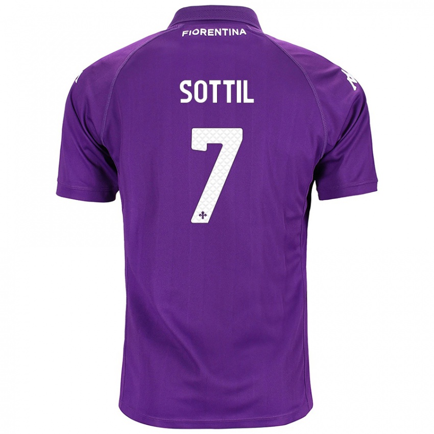 Niño Camiseta Riccardo Sottil #7 Morado 1ª Equipación 2024/25 La Camisa Argentina