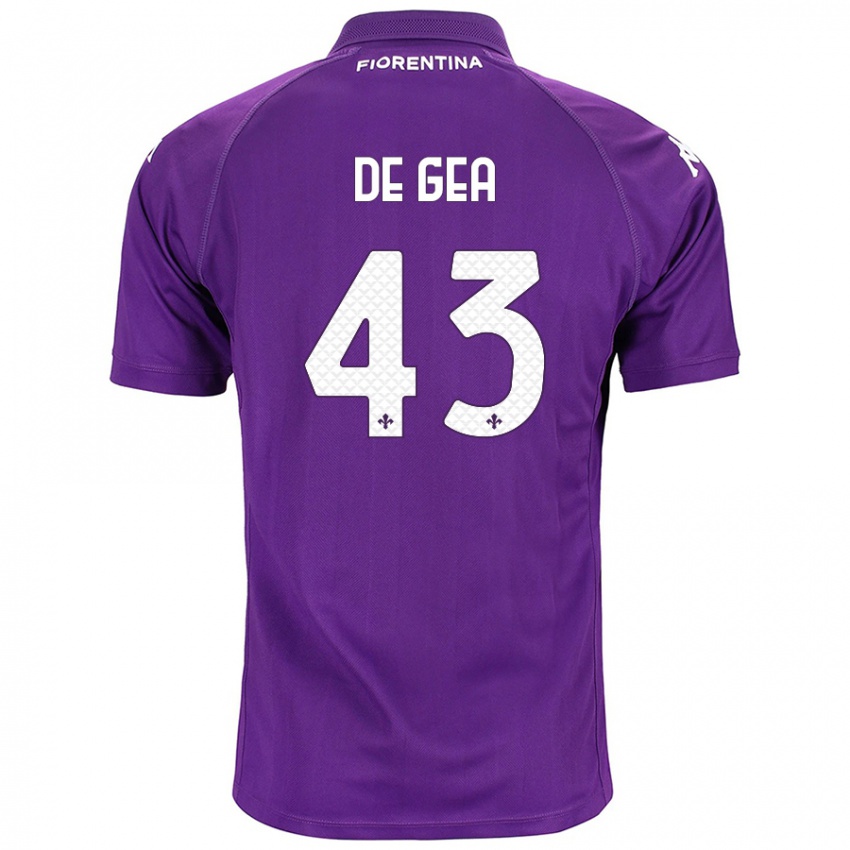 Niño Camiseta David De Gea #43 Morado 1ª Equipación 2024/25 La Camisa Argentina