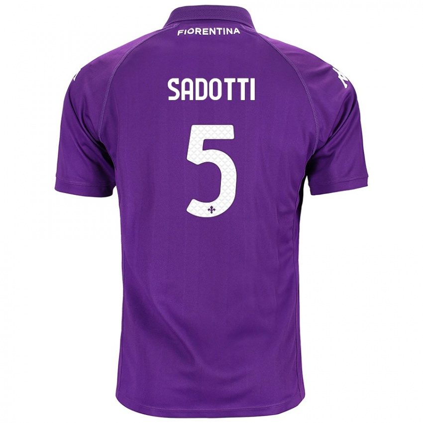 Niño Camiseta Edoardo Sadotti #5 Morado 1ª Equipación 2024/25 La Camisa Argentina