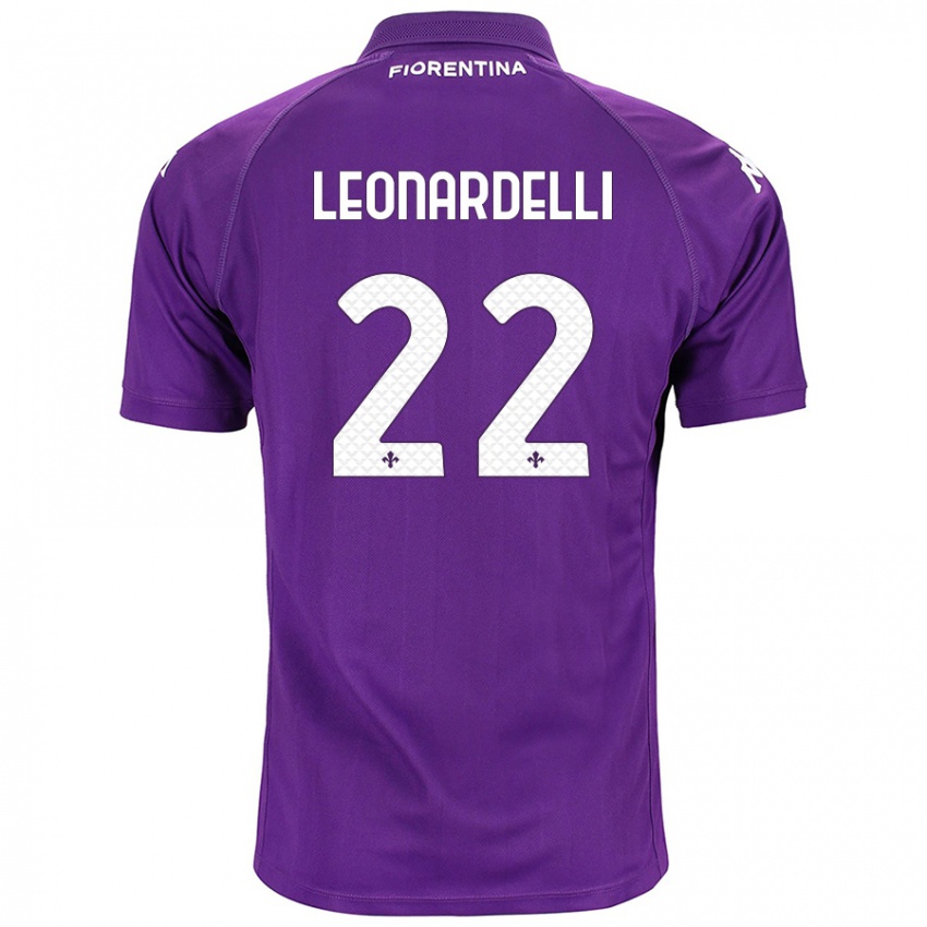 Niño Camiseta Pietro Leonardelli #22 Morado 1ª Equipación 2024/25 La Camisa Argentina