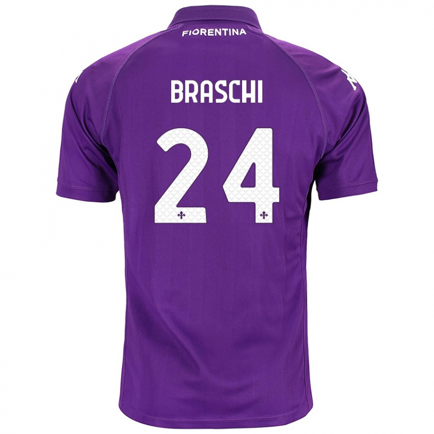 Niño Camiseta Riccardo Braschi #24 Morado 1ª Equipación 2024/25 La Camisa Argentina