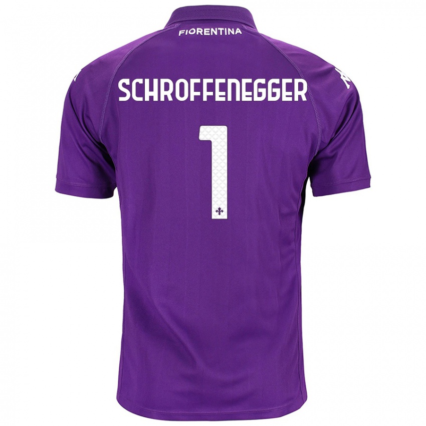 Niño Camiseta Katja Schroffenegger #1 Morado 1ª Equipación 2024/25 La Camisa Argentina