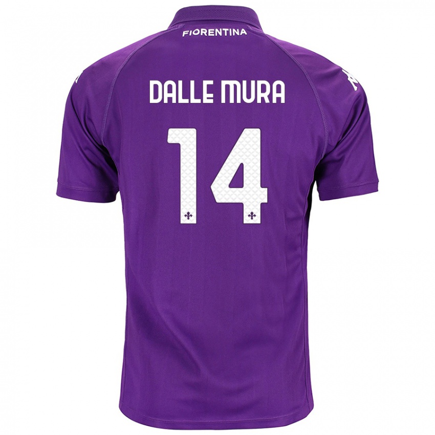 Niño Camiseta Christian Dalle Mura #14 Morado 1ª Equipación 2024/25 La Camisa Argentina