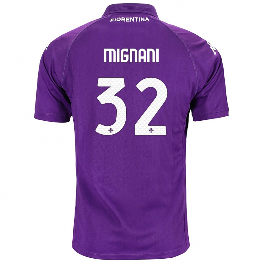 Niño Camiseta Carlo Mignani #32 Morado 1ª Equipación 2024/25 La Camisa Argentina