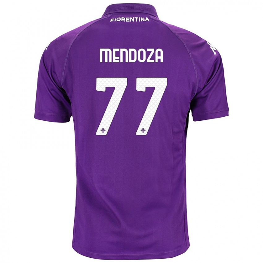 Niño Camiseta William Mendoza #77 Morado 1ª Equipación 2024/25 La Camisa Argentina