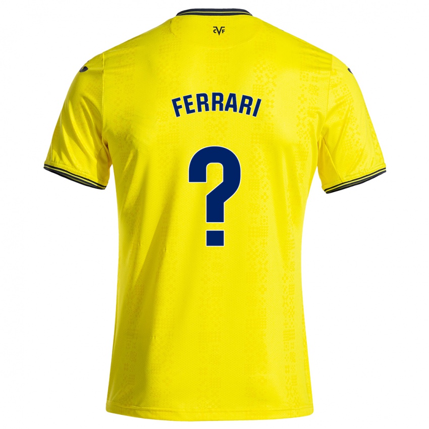 Niño Camiseta Andrés Ferrari #0 Amarillo Negro 1ª Equipación 2024/25 La Camisa Argentina