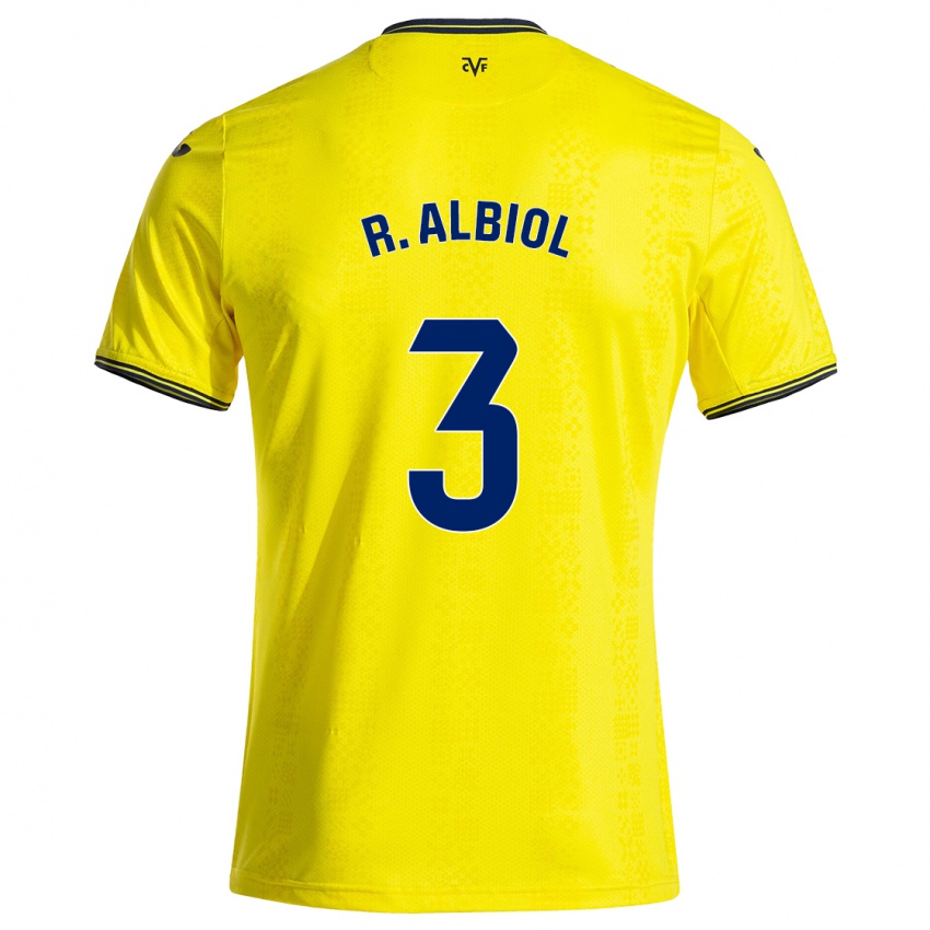 Niño Camiseta Raúl Albiol #3 Amarillo Negro 1ª Equipación 2024/25 La Camisa Argentina