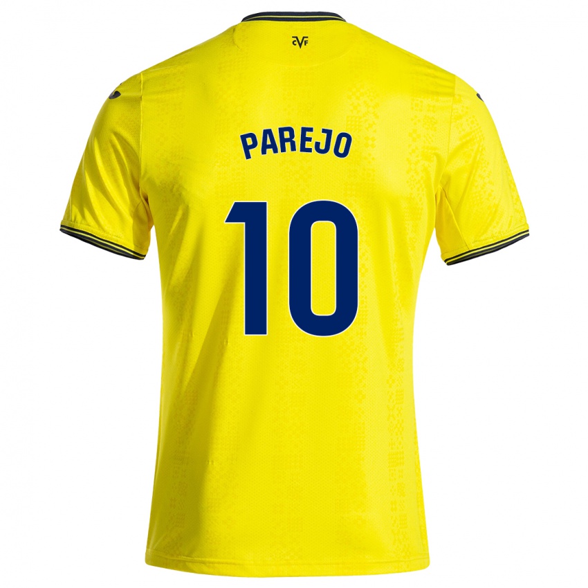 Niño Camiseta Dani Parejo #10 Amarillo Negro 1ª Equipación 2024/25 La Camisa Argentina