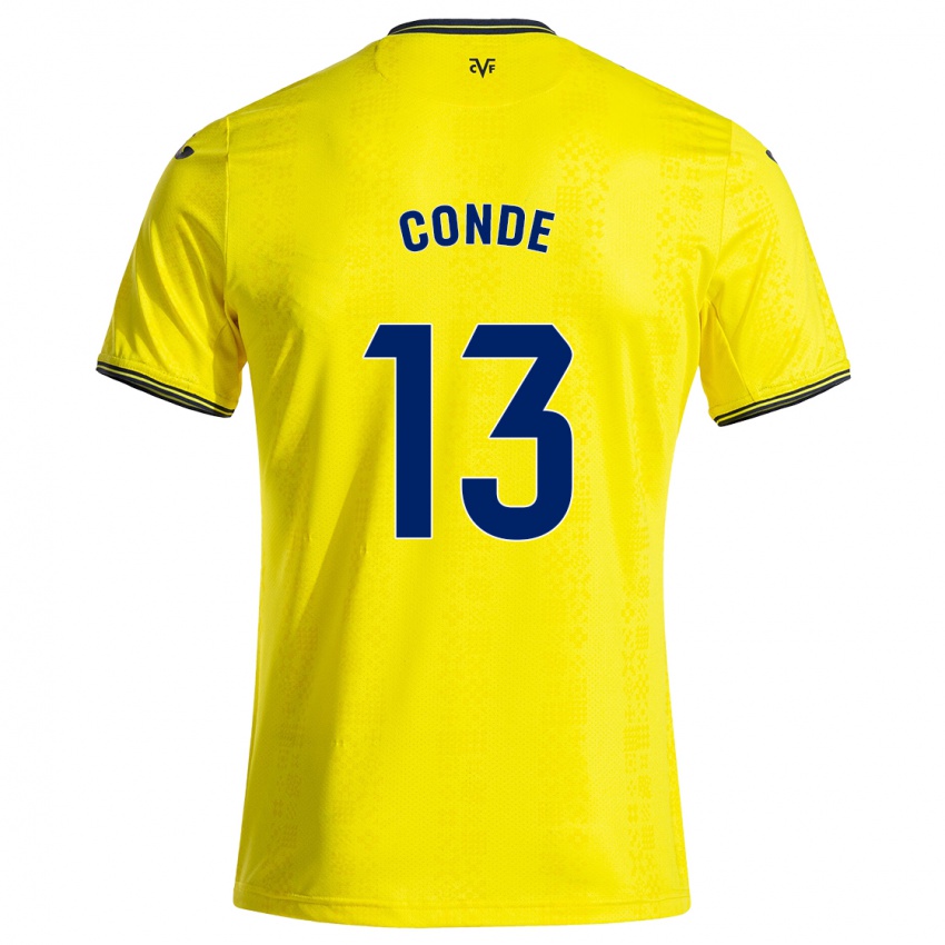 Niño Camiseta Diego Conde #13 Amarillo Negro 1ª Equipación 2024/25 La Camisa Argentina