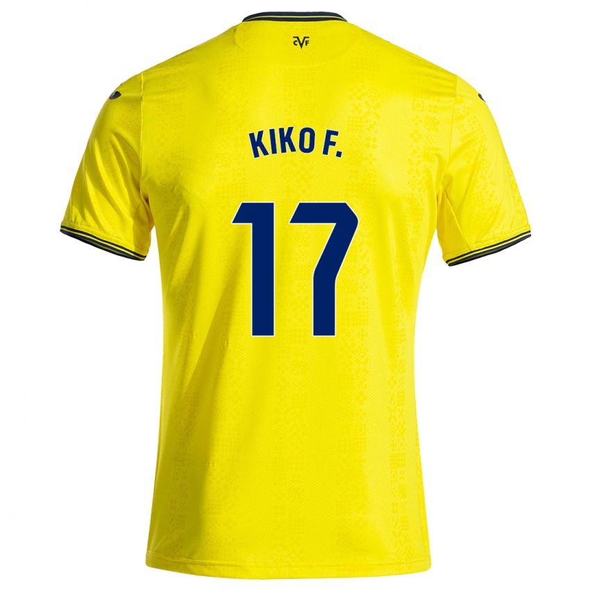 Niño Camiseta Kiko Femenía #17 Amarillo Negro 1ª Equipación 2024/25 La Camisa Argentina