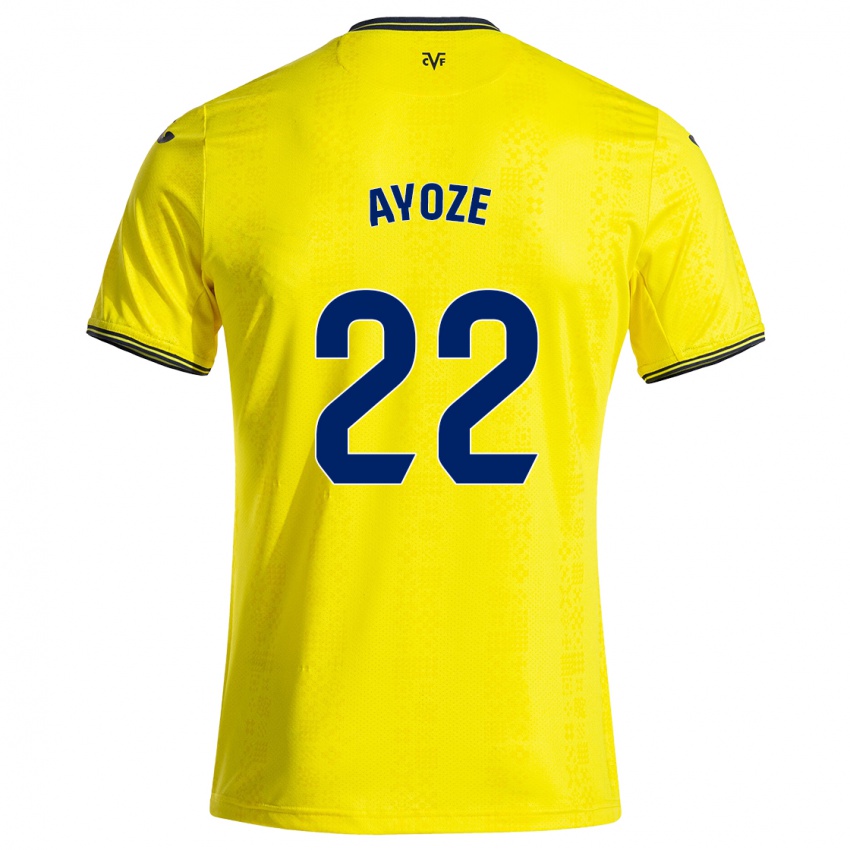 Niño Camiseta Ayoze Pérez #22 Amarillo Negro 1ª Equipación 2024/25 La Camisa Argentina