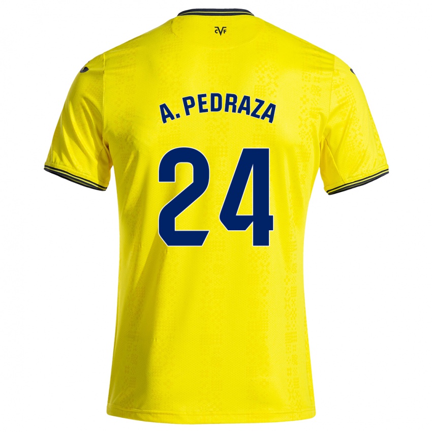 Niño Camiseta Alfonso Pedraza #24 Amarillo Negro 1ª Equipación 2024/25 La Camisa Argentina