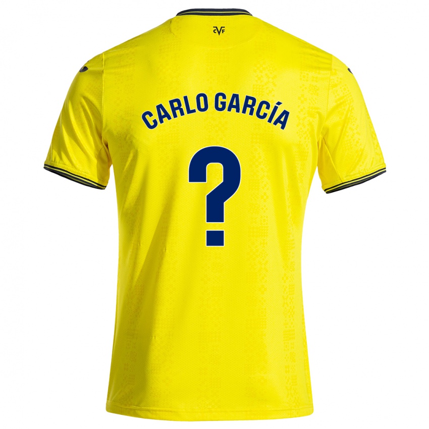 Niño Camiseta Carlo García #0 Amarillo Negro 1ª Equipación 2024/25 La Camisa Argentina