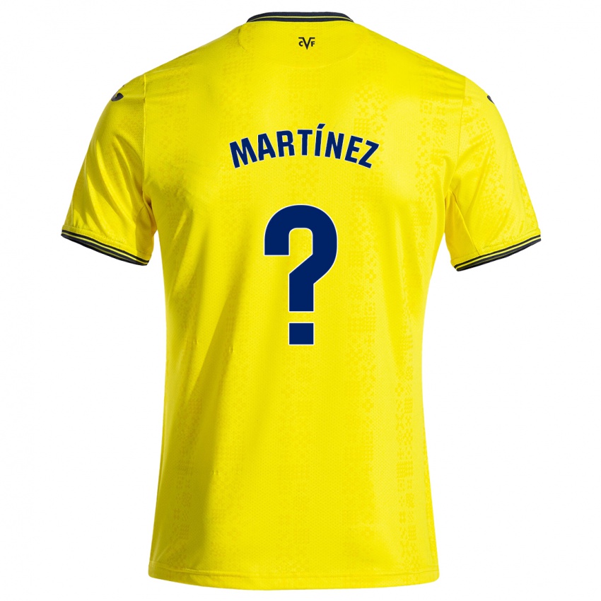 Niño Camiseta Enric Martínez #0 Amarillo Negro 1ª Equipación 2024/25 La Camisa Argentina