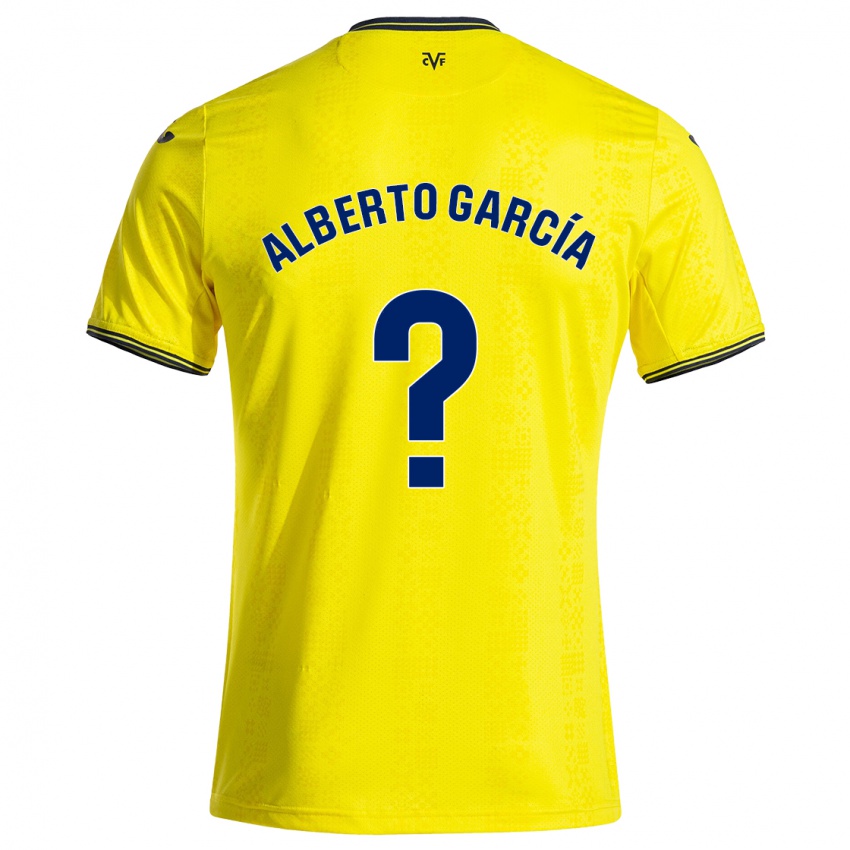 Niño Camiseta Alberto García #0 Amarillo Negro 1ª Equipación 2024/25 La Camisa Argentina