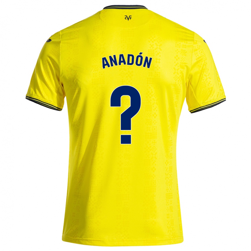 Niño Camiseta Guillermo Anadón #0 Amarillo Negro 1ª Equipación 2024/25 La Camisa Argentina