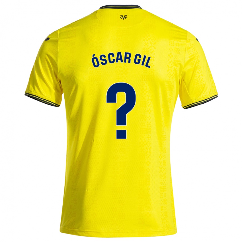 Niño Camiseta Óscar Gil #0 Amarillo Negro 1ª Equipación 2024/25 La Camisa Argentina