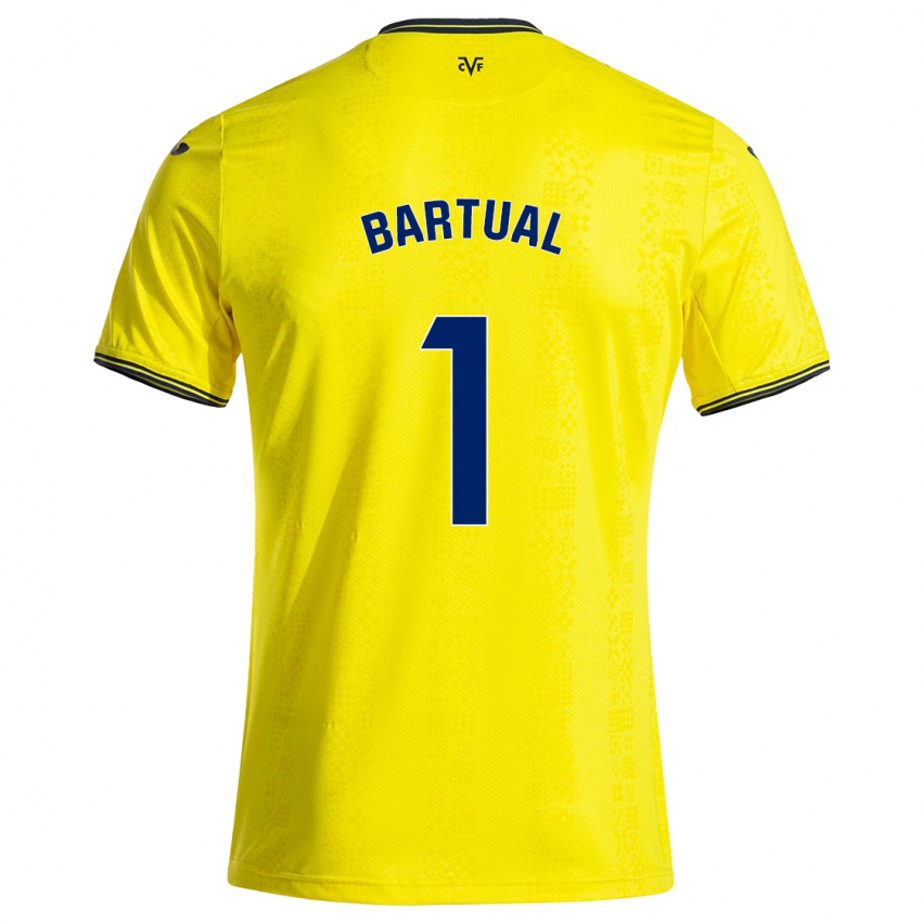 Niño Camiseta Kike Bartual #1 Amarillo Negro 1ª Equipación 2024/25 La Camisa Argentina